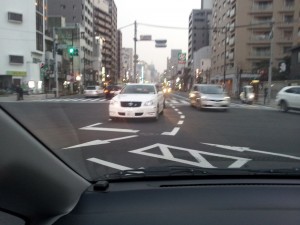 Japanese turning lane