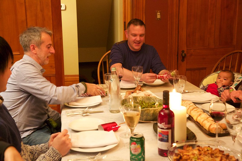 My best friend Mark over for a Christmas dinner.