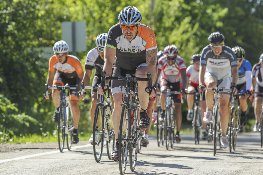 Picture if me leading a race in a group environment!